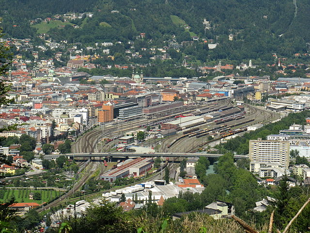 vista panoramica estacion tren innsbruck